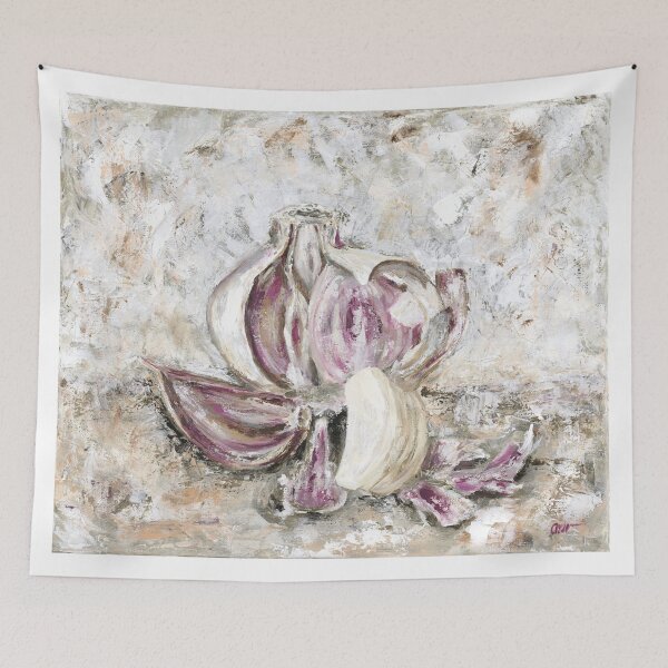 Item preview, The beauty of garlic, acrylic paint painting designed and sold by Astridsart-nl.