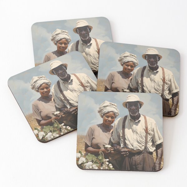 Item preview, Old happy black couple in field designed and sold by Ai-TOUCH.