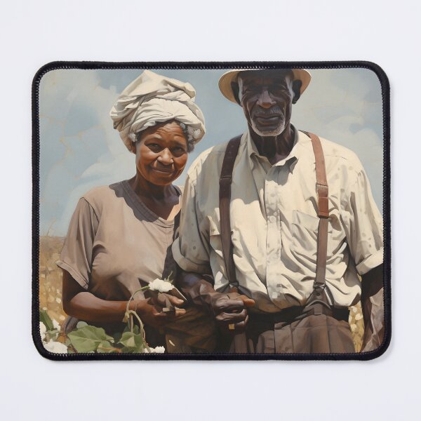 Item preview, Old happy black couple in field designed and sold by Ai-TOUCH.