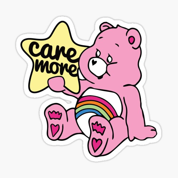 Care More Care Bear Sticker for Sale by screengirl