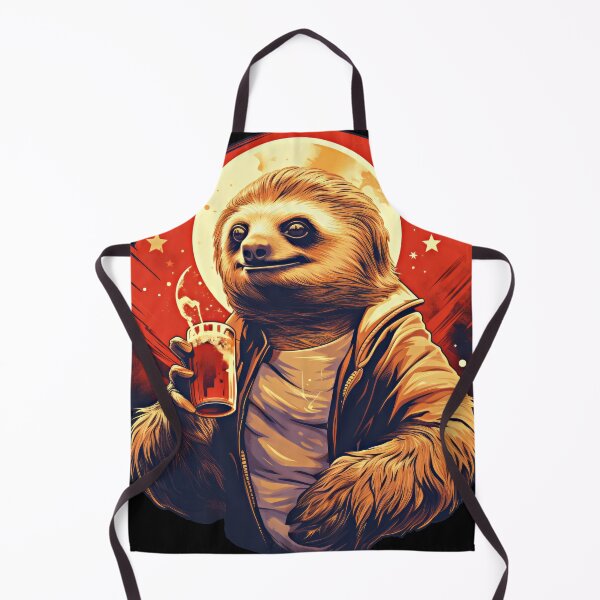 Item preview, Slothy Drinking Tea in the style of Cosmic Themes designed and sold by MagicColorPrint.