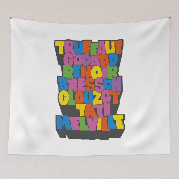 Item preview, French Cult Movie Directors Typo Design designed and sold by Boogosh.