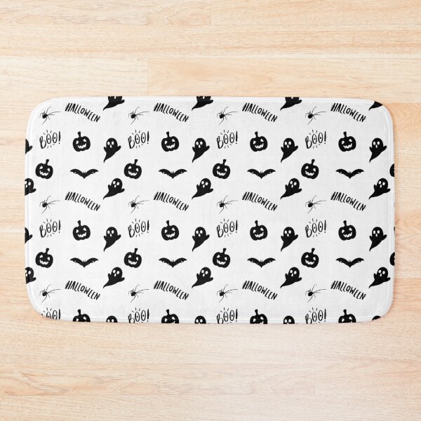 Item preview, Happy Halloween Boo! Black and White seamless pattern designed and sold by IssaraStudio.