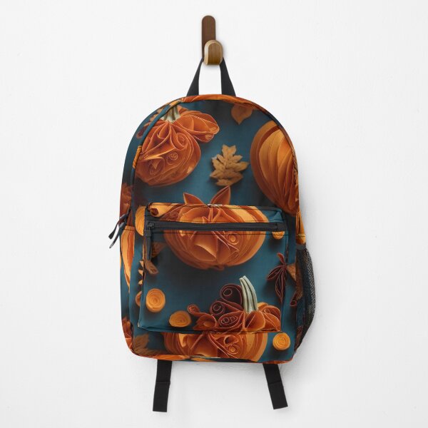 Item preview, Autumn abstract background quilling pumpkin pettern designed and sold by StickerificArt.