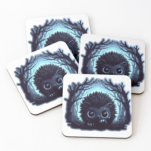 Item preview, Dark Scary Hedgehog 3D Vector Art Sticker - Haunted Forest Adventure designed and sold by zax454.