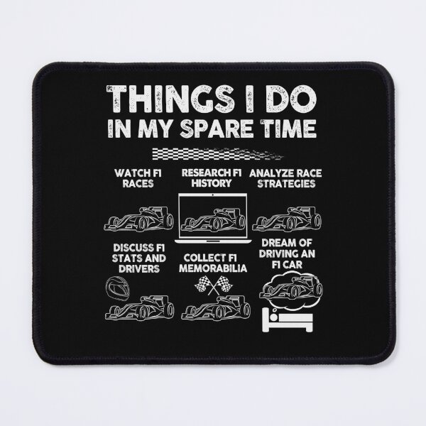 Item preview, Spare Time in the Fast Lane - F1 Enthusiast Activities designed and sold by 365CarMods Official.