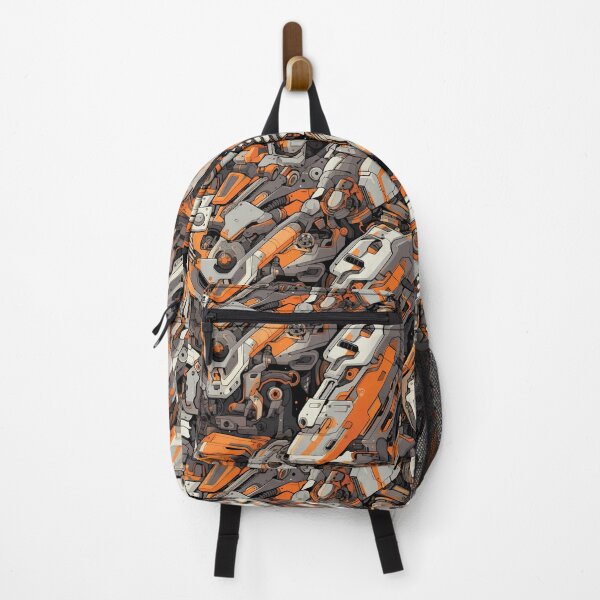 Item preview, Orange and Grey Robotic Pattern – Inspired by Evangelion Unit 00 designed and sold by animaesthetic.