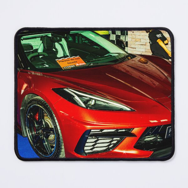 Item preview, The front of a red Chevrolet Corvette on display  designed and sold by Graham Cornall.