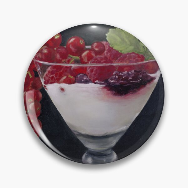 Item preview, dessert with currants, raspberries and mint, oil painting designed and sold by Astridsart-nl.