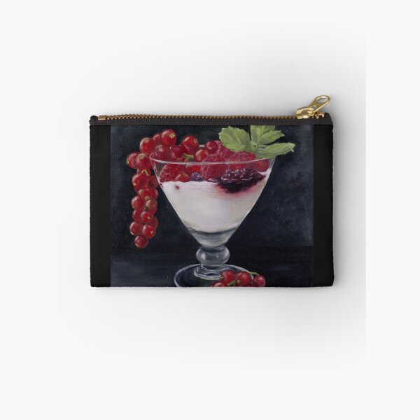 Item preview, dessert with currants, raspberries and mint, oil painting designed and sold by Astridsart-nl.