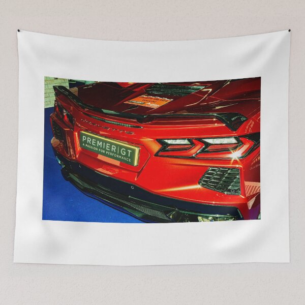 Item preview, The back of a red Chevrolet Corvette on display  designed and sold by Graham Cornall.