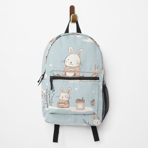 Item preview, a cute rabbit and friends drinking hot chocolate in winter designed and sold by jesusmelan.