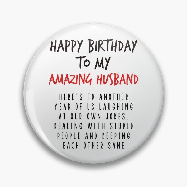Item preview, Happy Birthday Card for Husband, Funny Birthday Gift for Amazing Husband Hubby from Wife designed and sold by Jesticker.