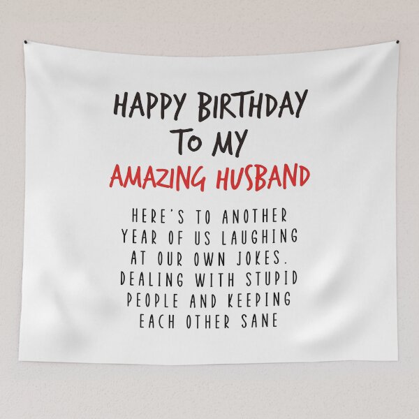 Item preview, Happy Birthday Card for Husband, Funny Birthday Gift for Amazing Husband Hubby from Wife designed and sold by Jesticker.