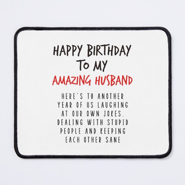 Item preview, Happy Birthday Card for Husband, Funny Birthday Gift for Amazing Husband Hubby from Wife designed and sold by Jesticker.