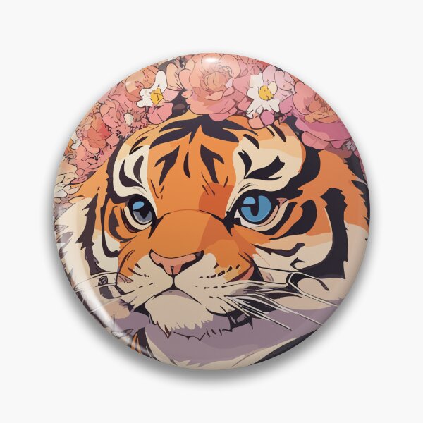 Item preview, Flower Crown Tiger designed and sold by Silke Kapfer.