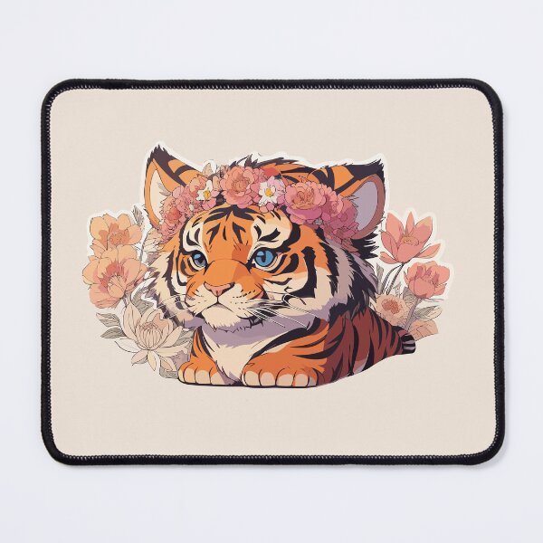 Item preview, Flower Crown Tiger designed and sold by Silke Kapfer.