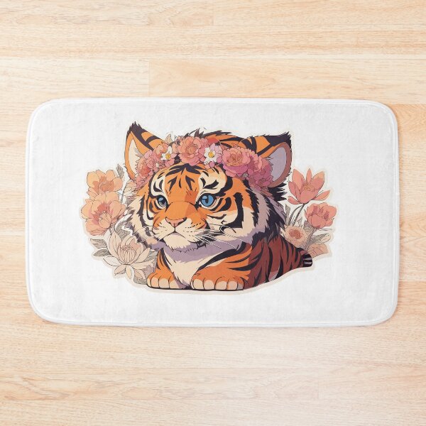 Item preview, Flower Crown Tiger designed and sold by Silke Kapfer.