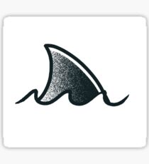 Shark Fin Tattoo Flash. Sticker