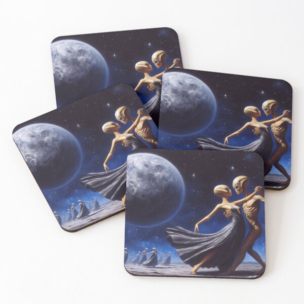 Item preview, Alien couple dancing in the moonlight designed and sold by Andreja's shop.