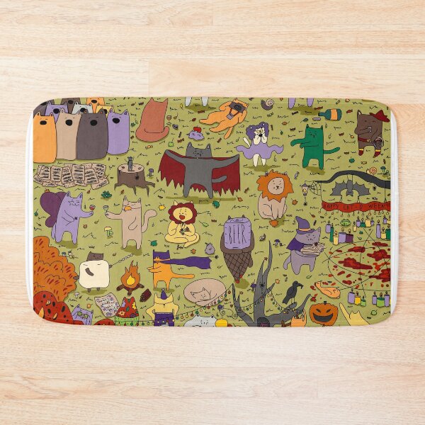 Item preview, Halloween Cat Party Print designed and sold by Julia Sol.