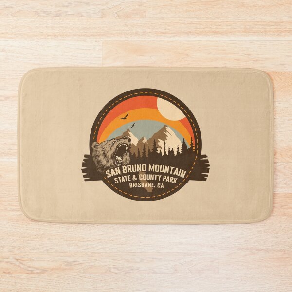 Item preview, San Bruno Mountain State & County Park California - CA Retro Souvenir Badge designed and sold by mountainfad.