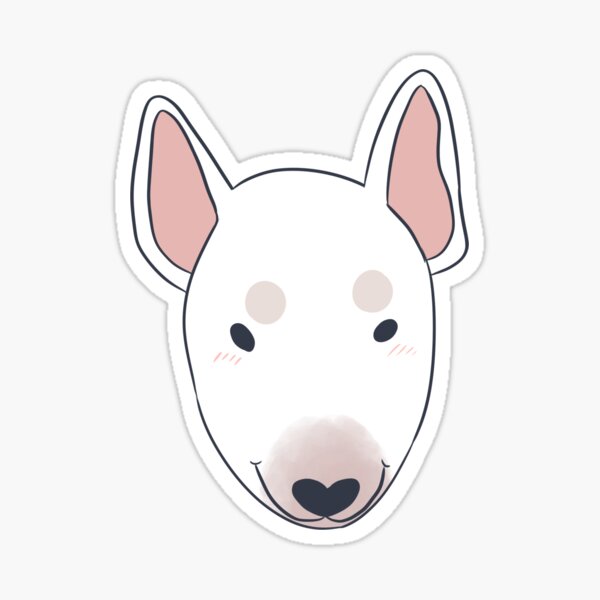 Item preview, Cute bull terrier dog face designed and sold by Yaragold.