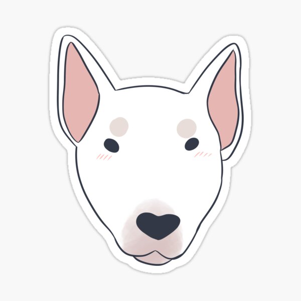 Item preview, Cute bull terrier dog face designed and sold by Yaragold.