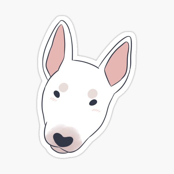 Item preview, Cute bull terrier dog face designed and sold by Yaragold.