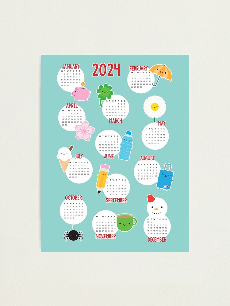 Cute Cats 2024 Calendar Art Print for Sale by Marceline Smith