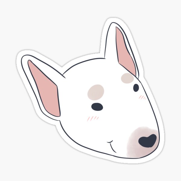 Item preview, Cute bull terrier dog face designed and sold by Yaragold.
