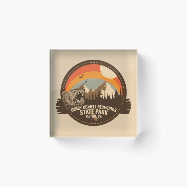 Item preview, Henry Cowell Redwoods State Park California - CA Retro Souvenir Badge designed and sold by mountainfad.