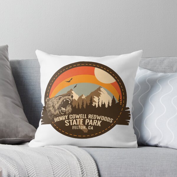 Item preview, Henry Cowell Redwoods State Park California - CA Retro Souvenir Badge designed and sold by mountainfad.