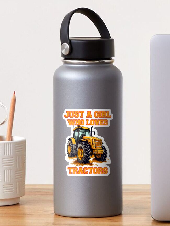 Girl Who Loves Tractors Decal