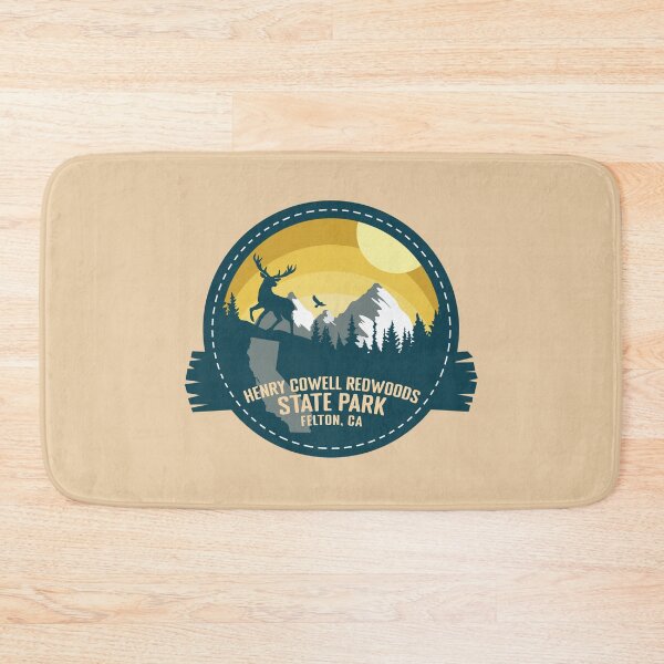 Item preview, Henry Cowell Redwoods State Park California - CA Retro Souvenir Badge designed and sold by mountainfad.
