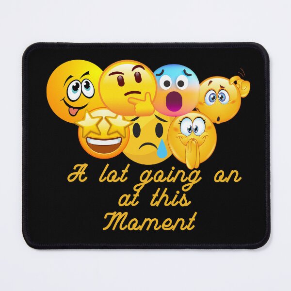 Item preview, many emoji  faces ,depict a lot going on at the moment designed and sold by hjeeva.