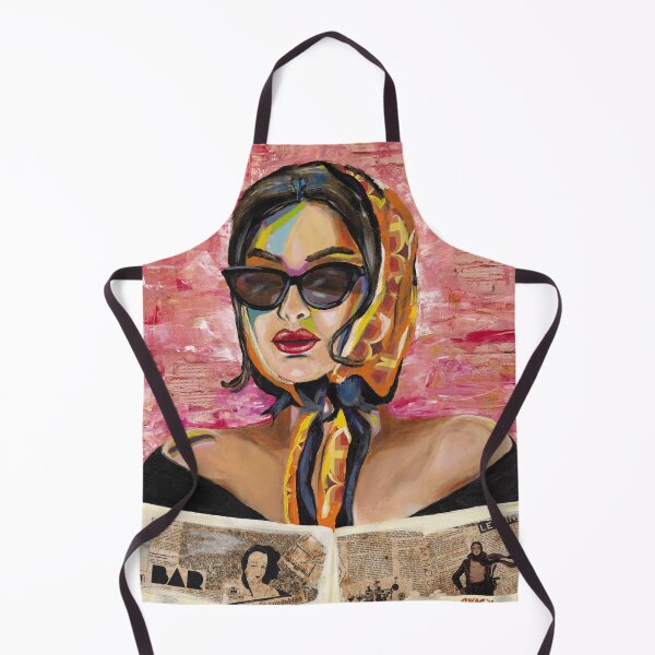 Item preview, La belle chic - expressionism women's portrait in mixed media art designed and sold by Astridsart-nl.