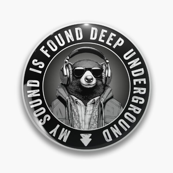 Item preview, My Sound is Found Deep Underground - Underground Music Mole (On White) designed and sold by STUDIO-72.