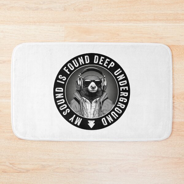 Item preview, My Sound is Found Deep Underground - Underground Music Mole (On White) designed and sold by STUDIO-72.