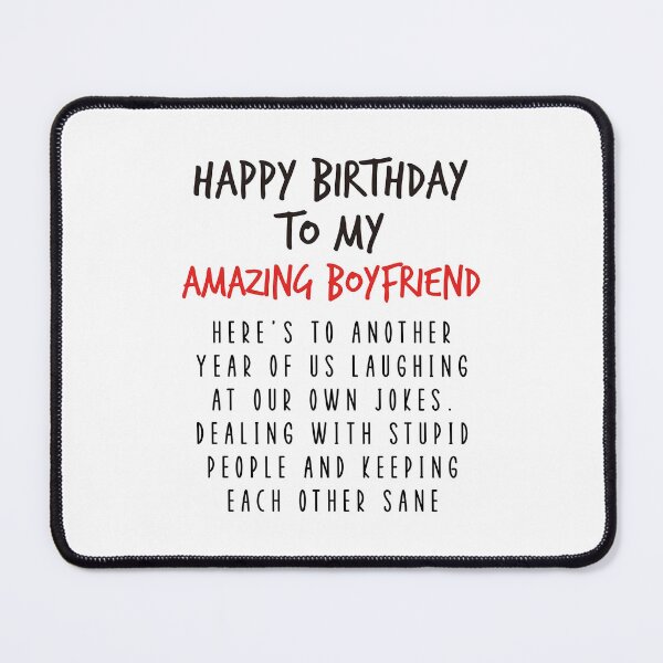 Item preview, Happy Birthday Card for Boyfriend, Funny Bday Gift for Amazing Bf Boyfriend from Girlfriend / Laugh At Our Own Jokes designed and sold by Jesticker.