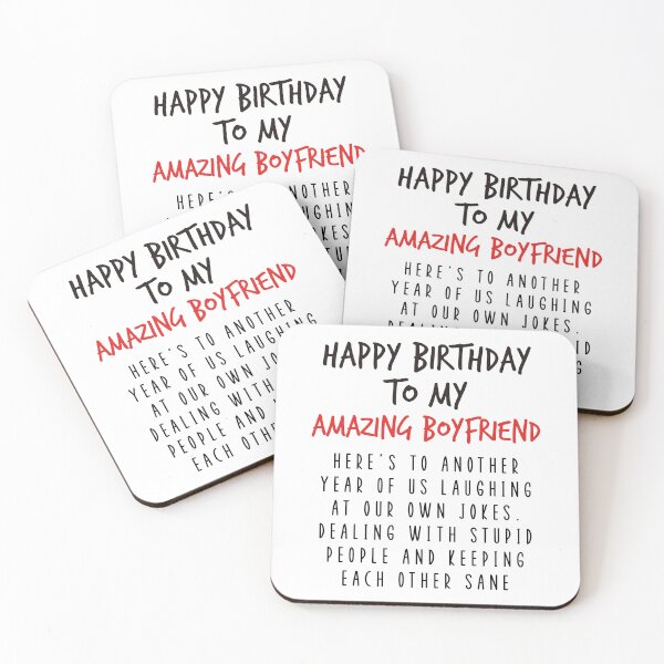 Item preview, Happy Birthday Card for Boyfriend, Funny Bday Gift for Amazing Bf Boyfriend from Girlfriend / Laugh At Our Own Jokes designed and sold by Jesticker.