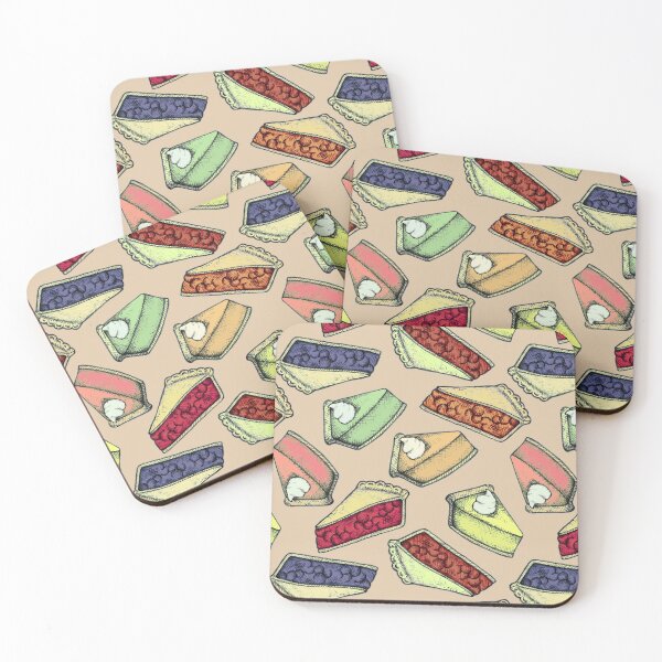 Item preview, Easy As Pie - cute illustrations of pie on neutral tan  designed and sold by Perrin Le Feuvre.