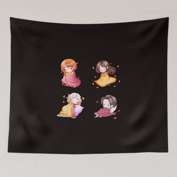 Item preview, Cute Sleepy Autumn Girl Sticker Pack designed and sold by Pattern-Way.