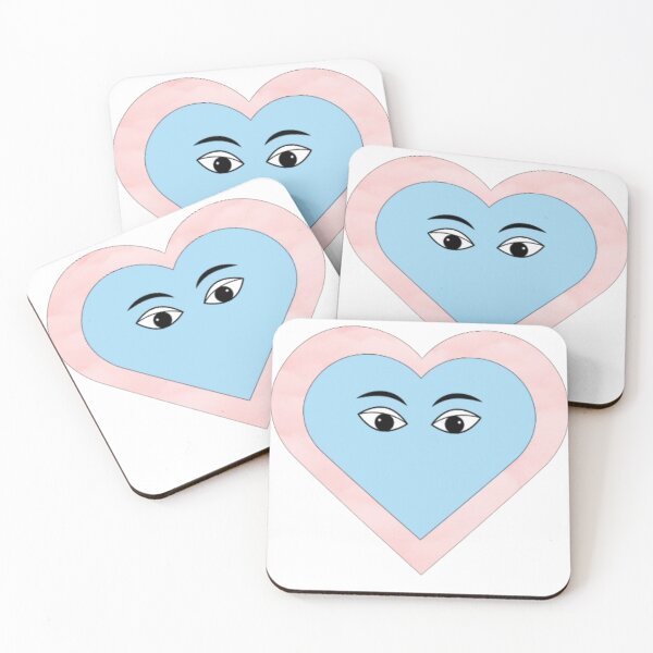 Item preview, Vibrant whimsical pink and blue heart designed and sold by inkbymuntaha.