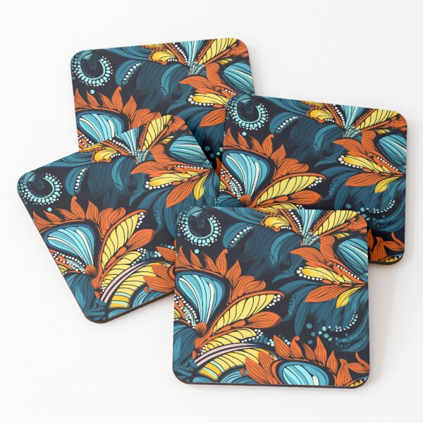 Item preview, Yellow, Blue, red, African Ankara Pattern designed and sold by SideSignal.