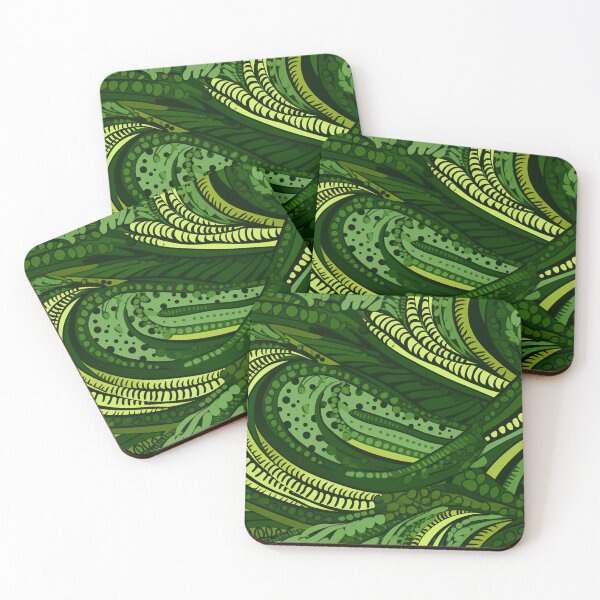 Artikelvorschau, Green, yellow, African Ankara Pattern entworfen und verkauft von SideSignal.