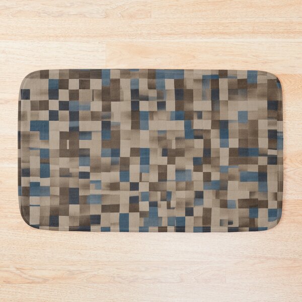 Item preview, a brown and blue rug with squares on it designed and sold by Enga6.