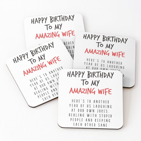 Item preview, Happy Birthday Card for Wife, Funny Birthday Gift for Amazing Wife from Husband / Laugh At Our Own Jokes Meme designed and sold by Jesticker.