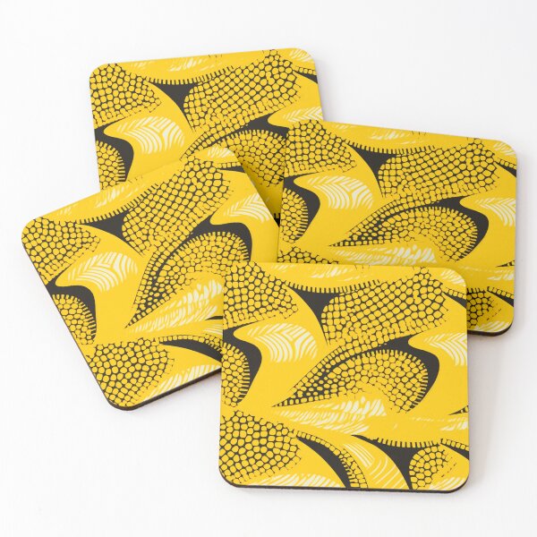 Artikelvorschau, Yellow, Black, African Ankara Pattern entworfen und verkauft von SideSignal.
