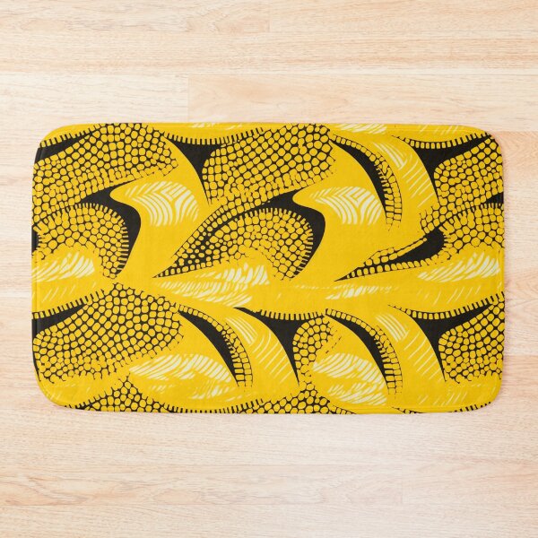 Item preview, Yellow, Black, African Ankara Pattern designed and sold by SideSignal.